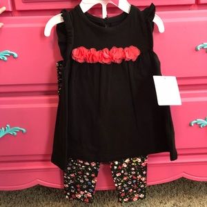 NWT girls outfit with floral pants